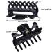 6 Piece Black Plastic Hair Claw Clips for Women - Hairpin Hair Clamps - Buy Online on GoSupps.com