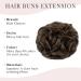 Dark Ash Brown Messy Bun Hair Piece for Women - 55g Fake Hair Scrunchies - Buy Online on GoSupps.com