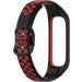Two-Toned Silicone Wristband for Samsung Galaxy Fit 2 | Red Breathable Bracelet Strap for SM-R220 Fitness Smartwatch - Buy Online on GoSupps.com