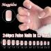 Maggidea 240 Pcs Coffin Fake Nails French Tip Nude Color Full Cover - Matte French-Short Square | False Nails for Women | Ballerina Nail Art Manicure - Buy Online on GoSupps.com