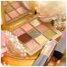 9 Colors Beauty Palette Shimmer Gold Eyeshadow Palette Waterproof Long Lasting Eye Shadow Matte Shimmer Glitter Yellow Makeup Shiny Yellow Eyeshadow Palette