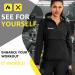 Junlan Women's Sweat Sauna Suit Set - Weight Loss Jacket & Pants, Gym Workout Vest - Black, X-Large - Buy Online on GoSupps.com