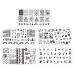 Minkissy nail art stamp plate Christmas nail stamp set 5-part stamp plate Christmas nail art Christmas manicure snowflake reindeer tree bell manicure