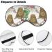 Watercolor Lion & Tropical Leaves Sleep Mask | Adjustable Strap | Blocks Light | Night Travel Nap Blindfold for Men & Women - Buy Online on GoSupps.com