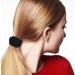 12 Pack Terry Cotton Stretchy Fuzzy Hair Ties - Black Elastic Ponytail Holders for Women & Girls - Buy Online on GoSupps.com
