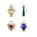 JIEPING 54PCS Rhinestone Nail Art Charms - Colorful Gems & Gold Chrome Hearts for DIY Nail Decoration - Buy Online on GoSupps.com