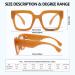 KaeoISFU Oversized Anti-Blue Light Reading Glasses for Men & Women - Stylish Large Unbreakable Frames | Orange-33 1.5 Dioptria - Reduce Eye Fatigue - Buy Online on GoSupps.com