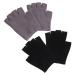 FRCOLOR 2 Pairs Half Finger Moisturizing Gloves Gel Gloves Fingerless Gloves Grooming Gloves Moisturizing Hand Gloves Gel Moisturizing Gloves for Dry Skin Half Finger Touch Screen Gloves