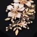 Flower Hair Comb Clips For Women Accessories Prom Gold Color Bridal Wedding Hair Bride Headpiece - Buy Online on GoSupps.com