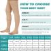 Buy 2 Pairs Compression Stockings - 20-30mmHg Thigh High Socks for Men & Women | Open Toe Medical Support for Varicose Veins - Beige Medium - Buy Online on GoSupps.com