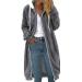 Hanxiulin coat plush jacket hoodie jacket oversize winter coat fleece jacket women basic hooded jacket transition jacket windproof women trench coat premium coat 4xl dark gray