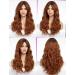 Wokestar Long Auburn Synthetic Hair Wig for Women with Curtain Fringe - Shop Now - Buy Online on GoSupps.com