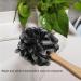 Arswin Shower Sponge Loofah Back Scrubber with Wooden Handle - PE Soft Mesh Body Scrubber for Women & Kids - Black - Buy Online on GoSupps.com