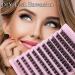 Bransfy Cluster Lashes D Curl 120 Pcs | Individual False Eyelashes Extension | Natural Look Reusable Mix DIY | Super Thin Band | Soft & Comfortable | Fluffy Clusters - Buy Online on GoSupps.com