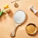 Jetec Vintage Handheld Mirror Set - Embossed Flower Design - Compact Cosmetic Mirrors - Portable for Travel and Salon Use - Pink and Cream - Buy Online on GoSupps.com