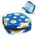 GIAPB Period Bag Sanitary Napkin Storage Bag Period Pouch Travel Makeup Bag White Daisies Blue Background Color3961