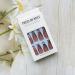 24 Pcs Medium Almond Shape Press on Nails with Black Gold Glitter Lines - False Nails for Women | DIY Manicure Decor - Buy Online on GoSupps.com