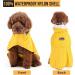 Lukovee Dog Raincoat with Clear Hood & Reflective Rim - Adjustable Waterproof Jacket for Dogs - Yellow - Size Large - Buy Online on GoSupps.com