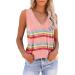 Tank Tops for Women Sleeveless Mesh Shirts Halter Neck Cross Back Fashion Summer Tops Loose Fit Vests 1382-eumxw-5-pink M - Buy Online on GoSupps.com