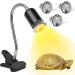 Wine turtle heat lamp heat stain lamp for reptiles with UVA UVB basking spot light bulb and 360 swivel clamp for turtle snake lizard