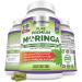 Moringa Oleifera 180 Capsules  100% Pure Leaf Powder - Max 1000mg Per Serving - Complete Green Superfood Supplement - Full 3 Month Supply - Pure Miracle Tree Moringa Super Greens Powder Vegan Caps