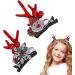 Christmas Antler Hair Clip - Santa Claus Reindeer Ears Barrettes | Portable Reindeer Antlers Ears Barrettes for Family Women Santa Claus red corner - Buy Online on GoSupps.com
