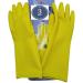 WH Gloves Co. 3 Pair Rubber Household Kitchen Gloves - Combi. Made in Vietnam (Yellow Large 3 Pairs) For cleaning dishwashing and food prep Yellow L (Pack of 6)