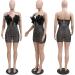 Hanxiulin Women's V Neck Long Sleeve Mini Party Dress - Elegant Black Christmas Ball Gown - Buy Online on GoSupps.com