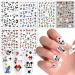 6 Sheets Cartoon Nail Art Stickers Cute Nail Decals 3D Self Adhesive Design Stickers Designer Nail Stickers for Women Girls Kids Cartoon Nail Charms for Acrylic Nails Decoration DIY Manicure Tips A08
