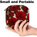 Shop Retro Red Rose Portable Women's Bags for Menstrual Cups & Pads - Perfect for Teens! - Buy Online on GoSupps.com