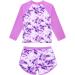 Girls Two Piece Long Sleeve Swimsuit UPF 50+ Protection | 3-4 Years | Purple - Buy Online on GoSupps.com