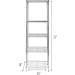 Honey-Can-Do SHF-01054 5-tier chrome shelving unit  250 lbs - Buy Online on GoSupps.com