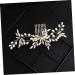 FRCOLOR 1 Pc Comb Rhinestone Tiara Macrame Decor Wedding Bridal Hair Clips Flower Bridal Headpiece Bridal Headbands Rhinestone Headband Leaf Decor Fashion Hairpin Alloy Bride Jewelry Pearl - Buy Online on GoSupps.com
