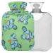 NAANLE Funny Tyrannosaurus Rex Heat bottle MITVATED Transparent hot water bottle 2l Large hot hot water bottle for bed Handfoot Heat pain relief heat and cold therapy