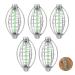 Iyowei 5 pieces fishing inline feeder set fish bait feeding basket Method feeder Fishing feeders feed spirals Fucking basket for carp fishing lines fishing basket (metal material)