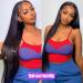 Dasollak 13x6 Straight Lace Front Human Hair Wig | Brazilian HD Transparent Lace Frontal Wig for Black Women | Pre Plucked Natural Color 28 Inch - Buy Online on GoSupps.com