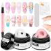 SUPWEE 3D Nail Art Gel White Pink Non Stick Solid Builder Gel for Hand Sculptures Multi-Function Nail Art DIY Salon 14g