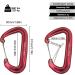 Buy 6 Heavy-Duty Aluminum Carabiner Hooks - 12KN (1200kg) for Climbing Camping & Backpacking - Durable Keychain - Red - Buy Online on GoSupps.com