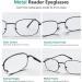 Eyekepper Metal Frame Reading Glasses - 4 Pack Black +2.00 - Spring Hinge - Stylish & Comfortable - Buy Online on GoSupps.com