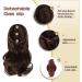 Sofeiyan 13 Long Curly Ponytail Extension | Medium Chestnut Brown Synthetic Hairpiece for Women - Buy Online on GoSupps.com