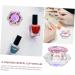 Beavorty 1pc nail art crystal cup manicure care tools nail powder mixing cups containers with lids nail dappen dish clear nail polish nail art cups hexagon cup crystal art glass Variety 7.5x6cm Pink - Buy Online on GoSupps.com