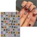 JMEOWIO 3D Embossed Halloween Nail Art Stickers Decals Self-Adhesive 5D Yellow Star Nail Supplies Nail Art Design Decoration Accessories 4 Sheets - Buy Online on GoSupps.com