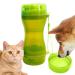 Nupaque dog water cup |Refrested -proof portable puppy dispenser Double Seal Dog water cup for hiking traveling walking camping outdoor green