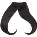 Side Clip In On Bangs Fringe Hair Extension One Piece Synthetic Slanted Fringe Hairpiece Hair Accessories For Womens Dark Black Dark Black Slanted Bangs - Buy Online on GoSupps.com