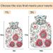 Naanle Paisley Floral Hot Water Bottle | 2L Transparent for Hot & Cold Therapy | Large Heat Relief for Bed Hands & Feet - Buy Online on GoSupps.com