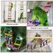 Bonaweite Bird Parrot Toys - Colorful Step Ladder Swing Bridge for Pet Training - 12 Ladders - Buy Online on GoSupps.com