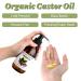 Organic Castor Oil 6.76 fl oz - 100% Pure & Natural Cold Pressed Hexane Free for Hair Skin Eyelashes & Joints - Glass Bottle - Buy Online on GoSupps.com