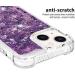 Tivenfezk Nadoli Glitzer Treisand Shell for iPhone 15 | Shockproof Transparent TPU Bumper Case | Liquid Quicksand Protective Cover in Purple - Buy Online on GoSupps.com