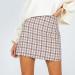 Elegant Women's Short Winter Skirt - High Waist Cord Ruffle Mini Skirt - A-Line Wrap Dress - Pink - Buy Online on GoSupps.com