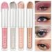 4 Colors Liquid Glitter Eyeshadow Eyeliner Makeup Sticks.Waterproof Pink Purple Silver Golden Liquid Iridescent Sparkle Eyeliner Eyeshadow Eyelid.Quick-Drying Face Highlight Shimmer Shiny Eye Looks.glitter sombra de ojos...